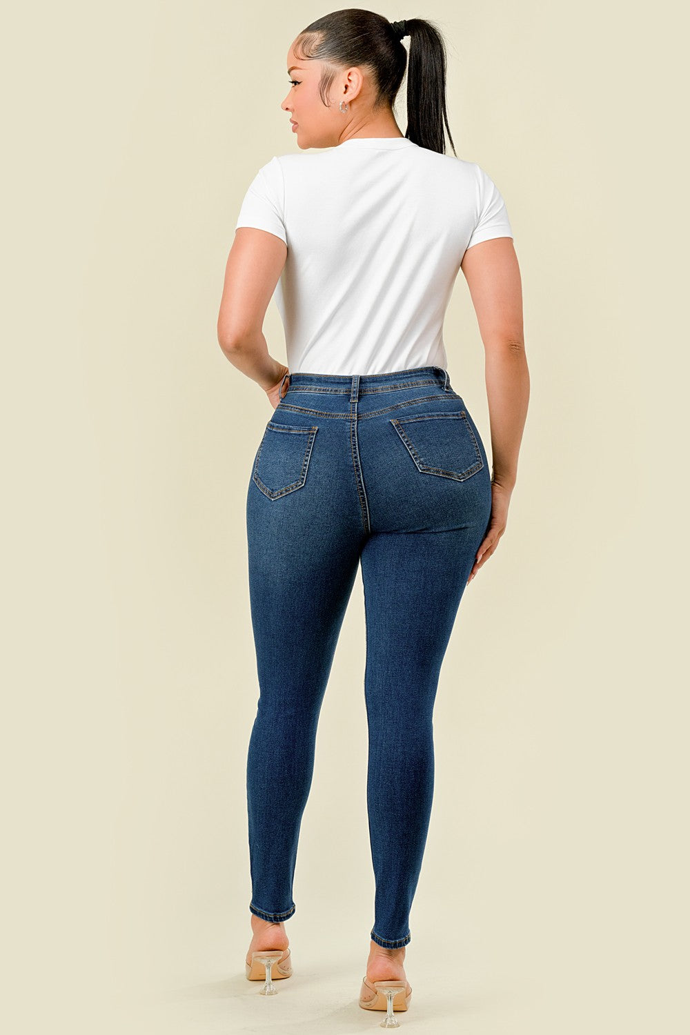 BO-300 Stretch High Waisted Skinny Jeans
