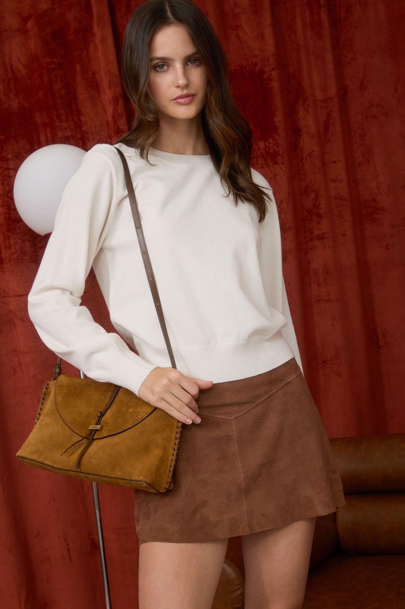 Crew Neck Long Sleeve Solid Pullover Knit Sweater