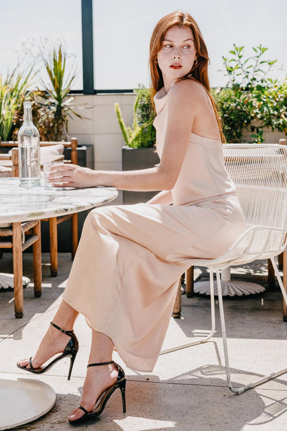 Simply Satin Cowl Halter Top