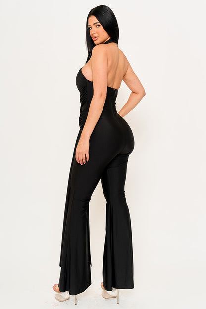 Halter Top Wrap Jumpsuits