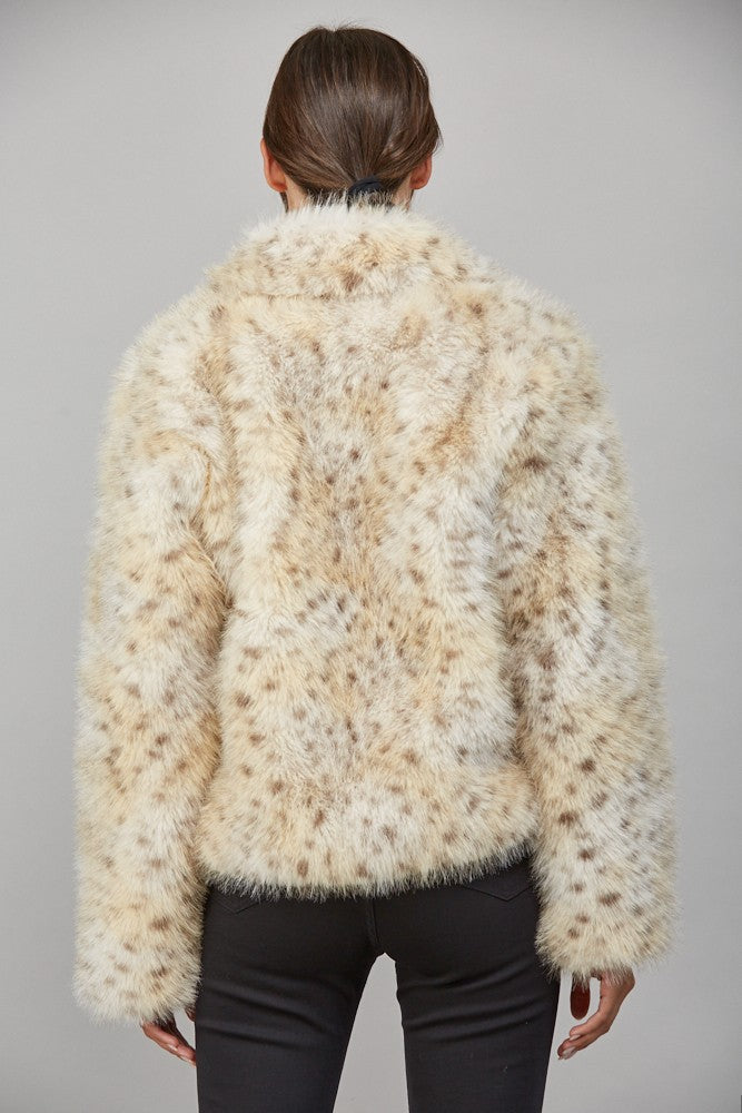 leopard faux fur coat