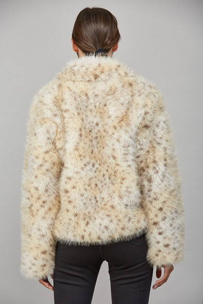 leopard faux fur coat