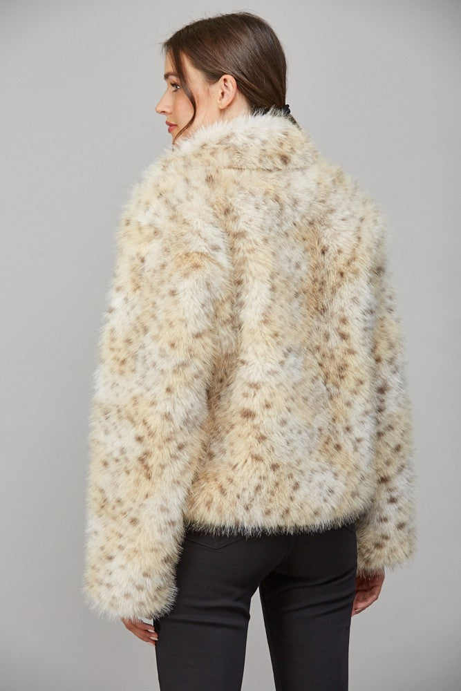 leopard faux fur coat