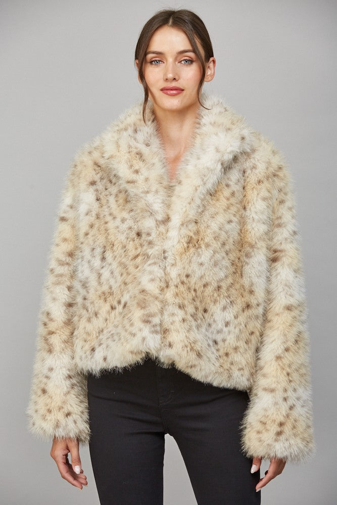 leopard faux fur coat