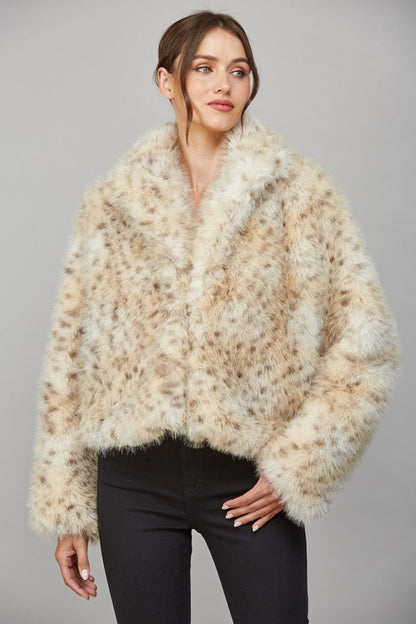 leopard faux fur coat