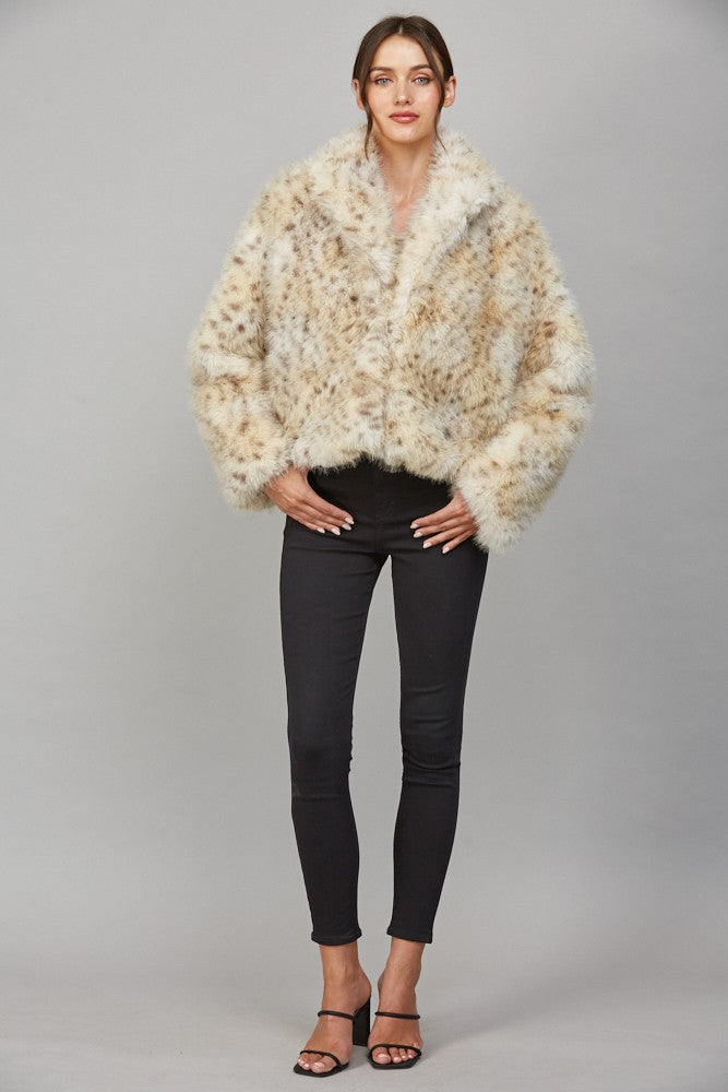 leopard faux fur coat