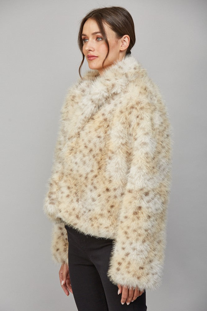 leopard faux fur coat