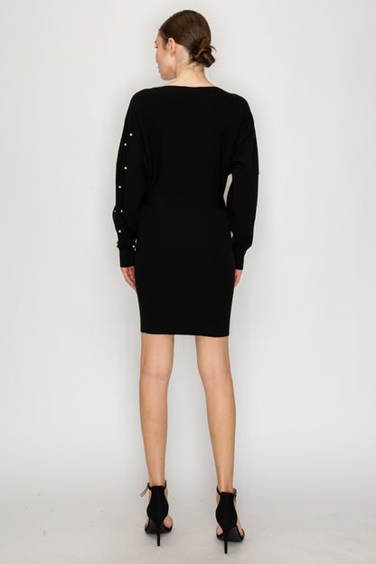 Pearl Long Sleeve Sweater Dress