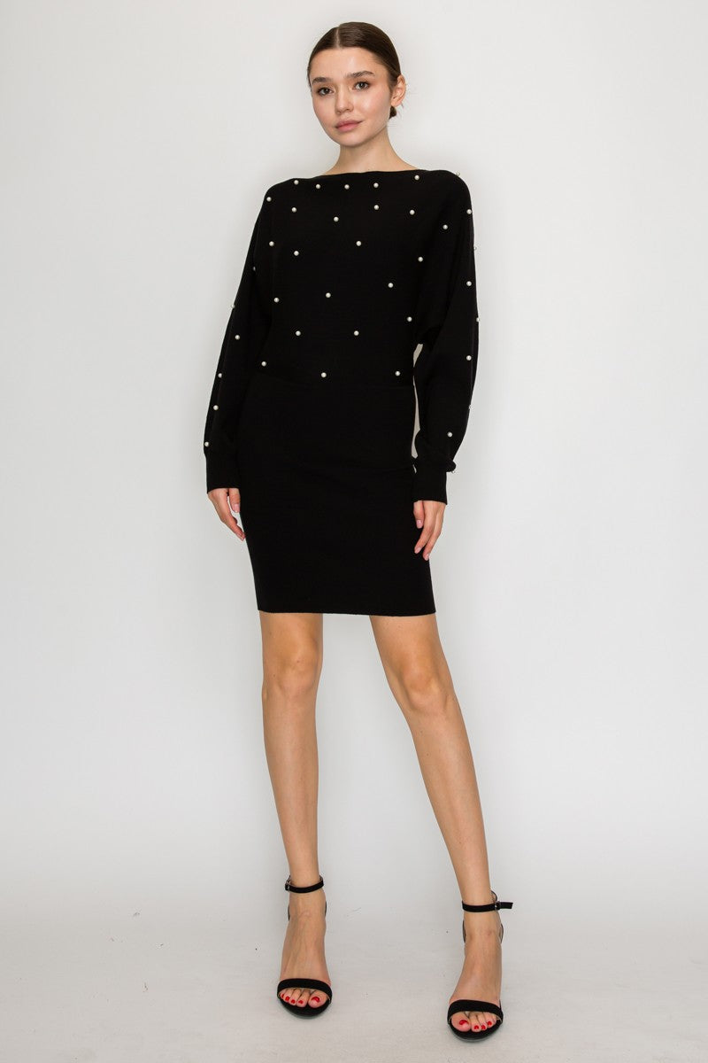 Pearl Long Sleeve Sweater Dress