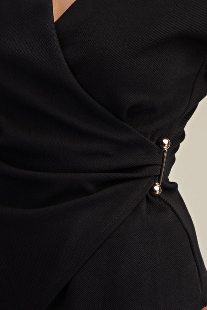 sleeveless surplice v neck top