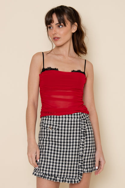 Bra Insert Mesh Sleeveless Top