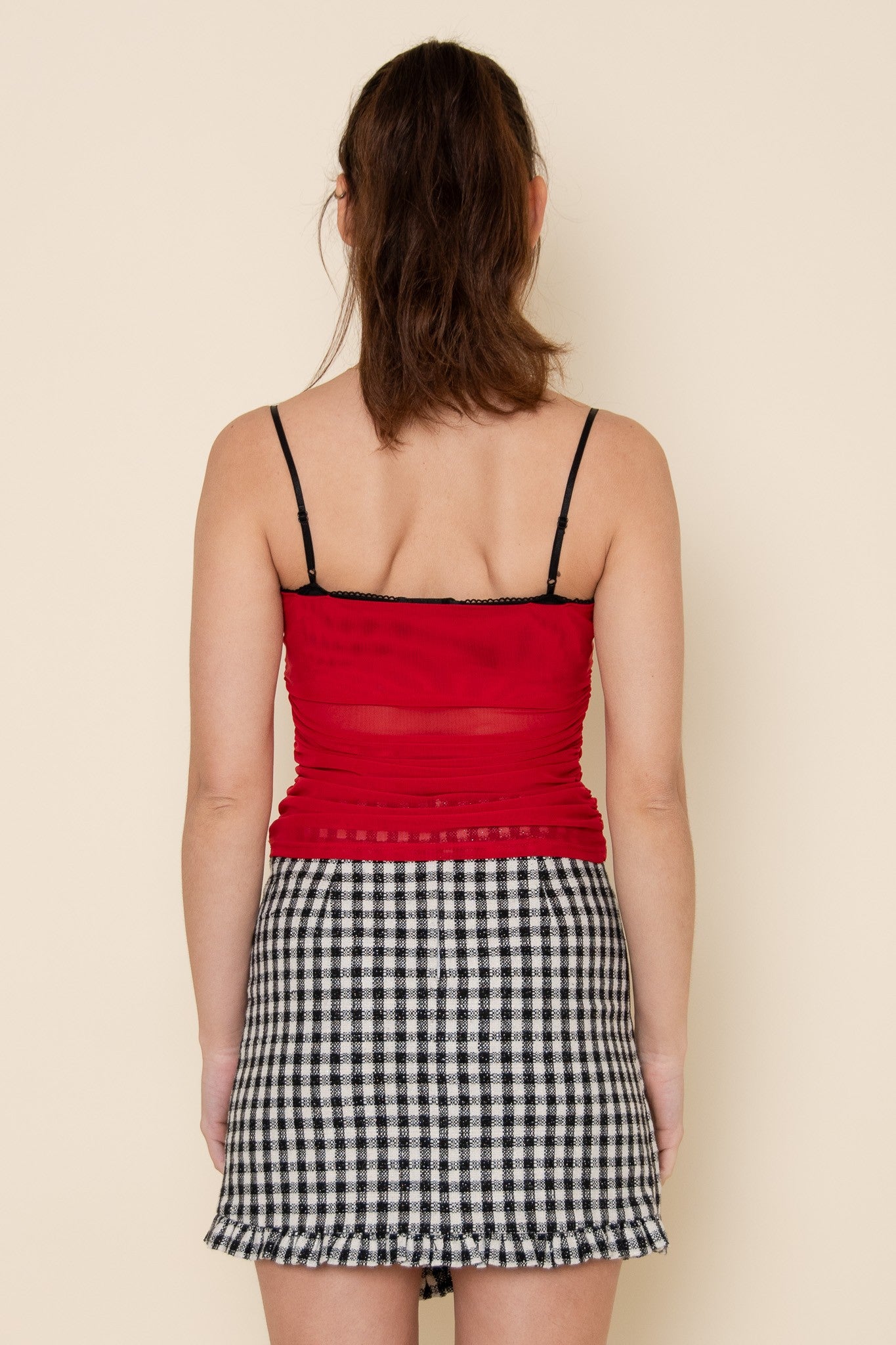 Bra Insert Mesh Sleeveless Top