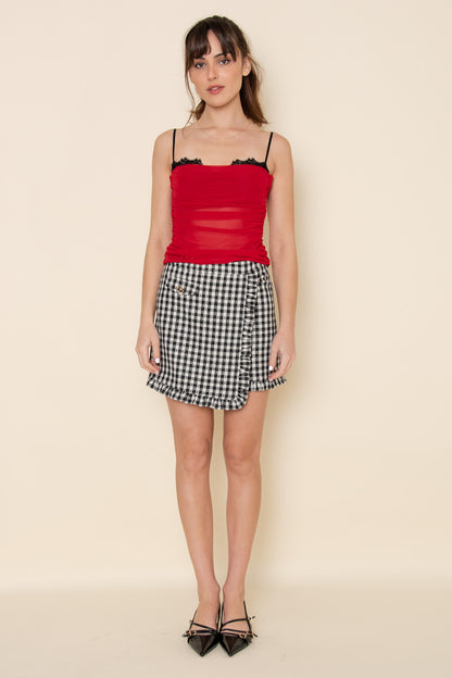 Bra Insert Mesh Sleeveless Top