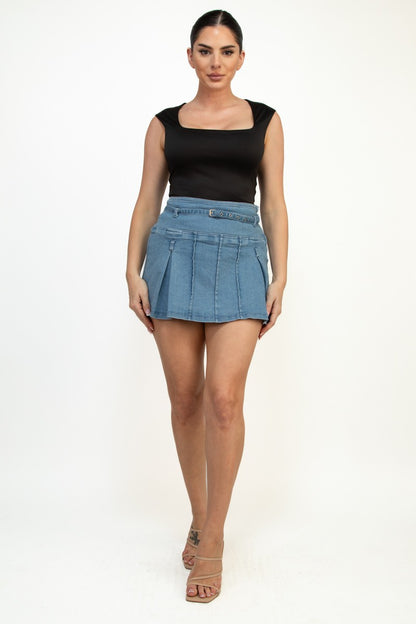 Square Neck Double Layer Bodysuit