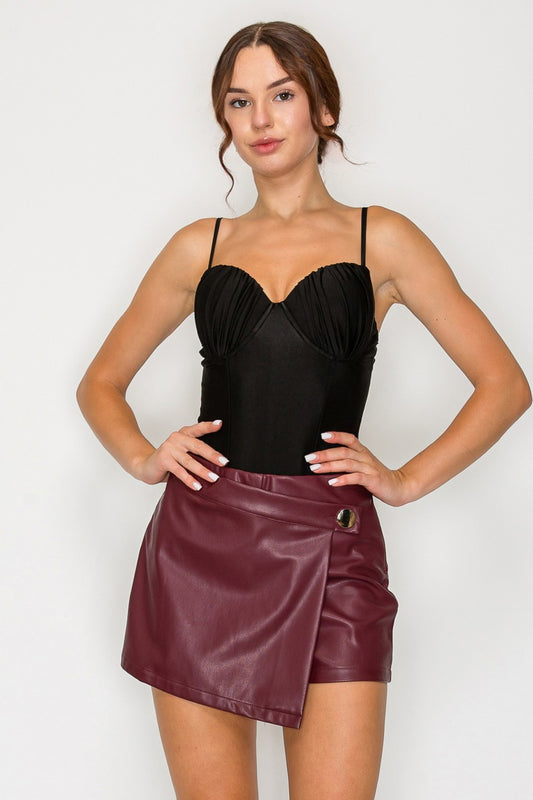 Ruched Bust Sweetheart Bodysuit