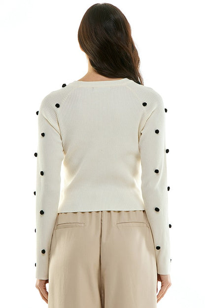 3d Polka Dot Sweater