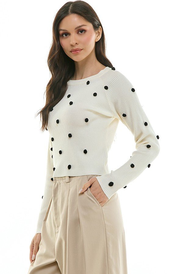 3d Polka Dot Sweater