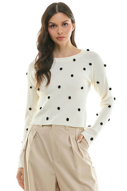 3d Polka Dot Sweater