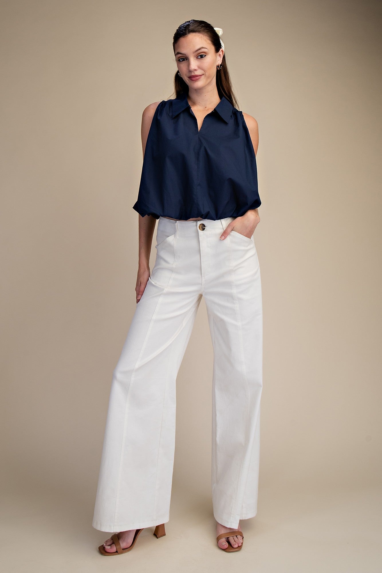High Rise Wide Leg Pants