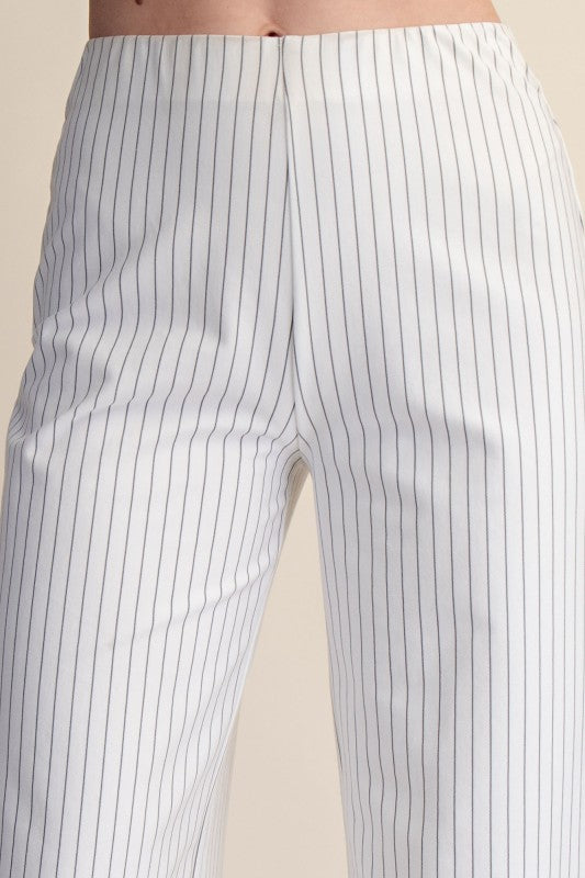 mid rise pin stripe pants