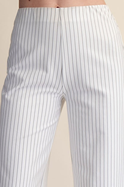 mid rise pin stripe pants