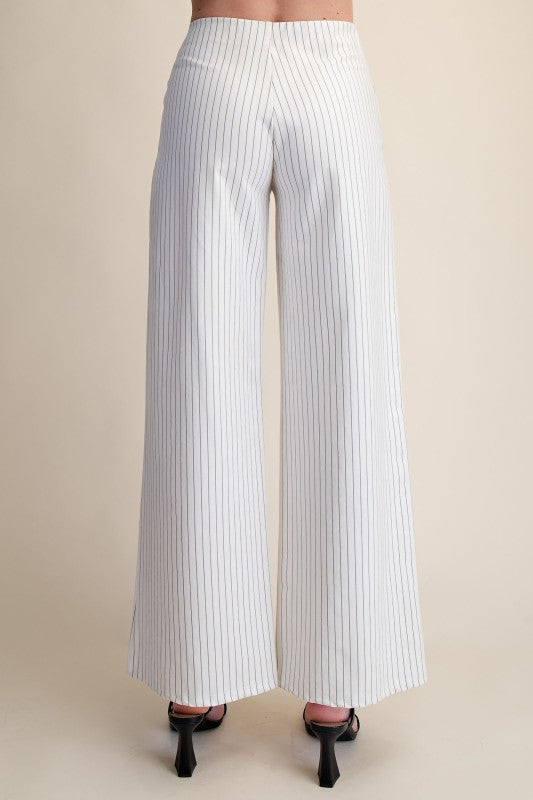 mid rise pin stripe pants