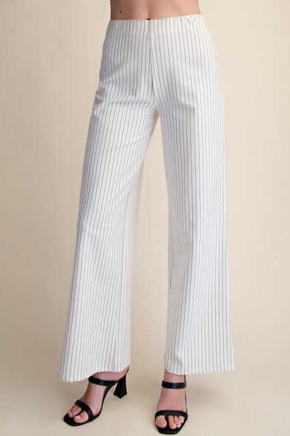 mid rise pin stripe pants