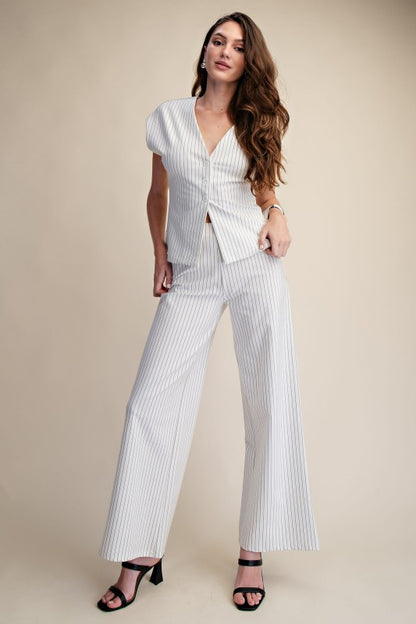 mid rise pin stripe pants