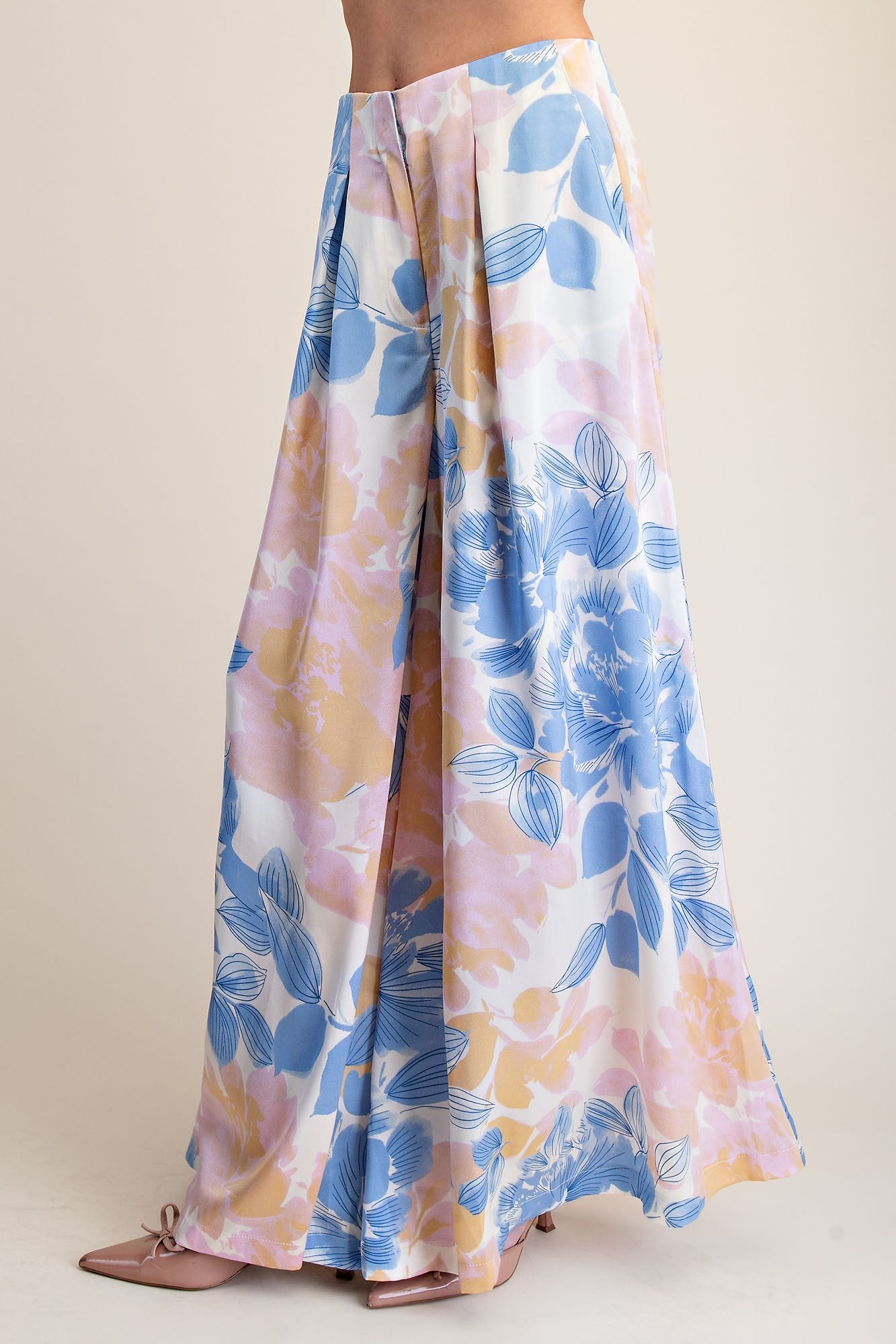 Floral A-line Palazzo Pants