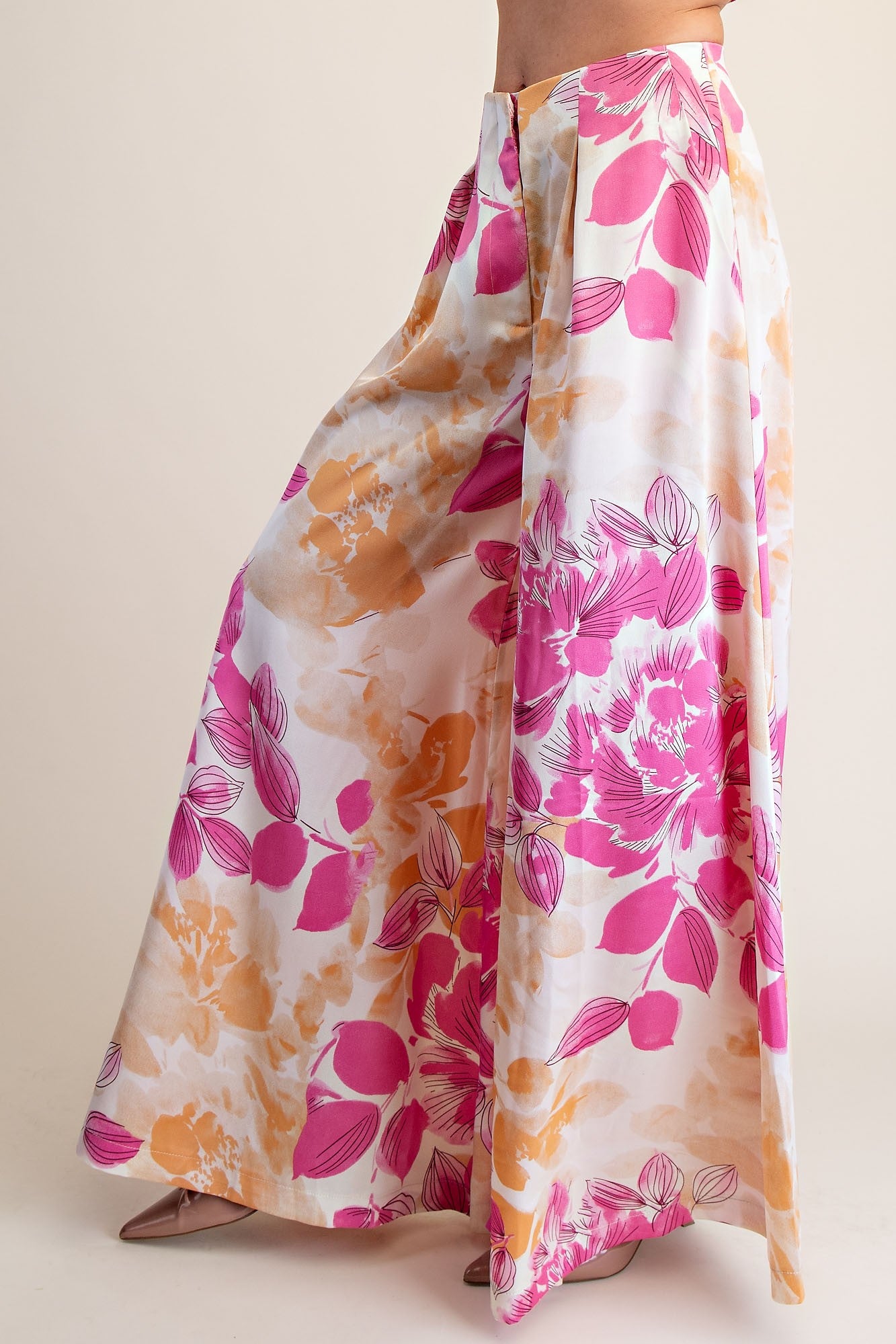 Floral A-line Palazzo Pants
