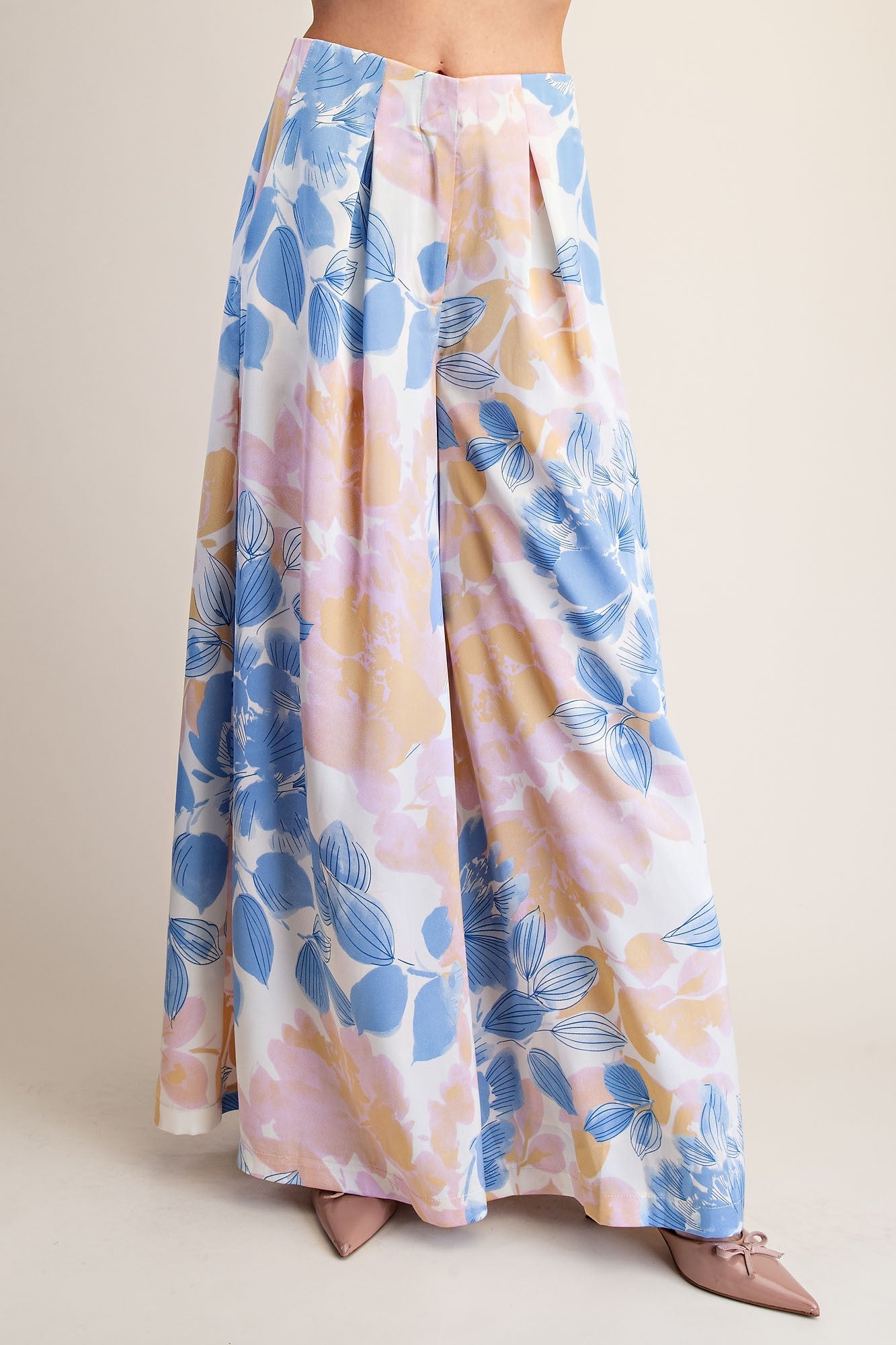 Floral A-line Palazzo Pants