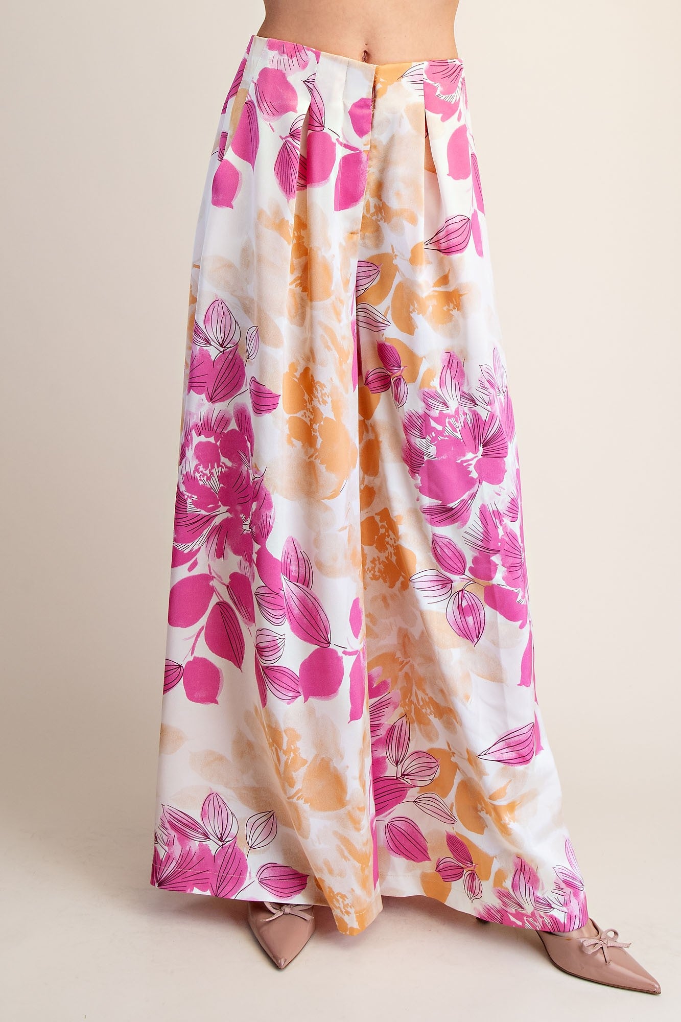 Floral A-line Palazzo Pants