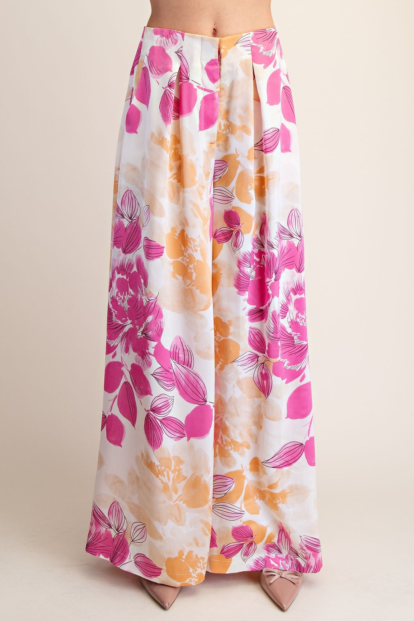 Floral A-line Palazzo Pants
