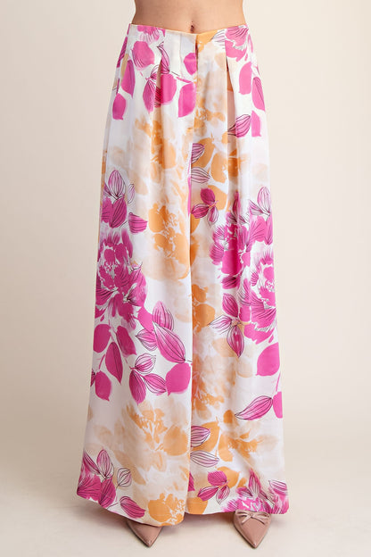 Floral A-line Palazzo Pants