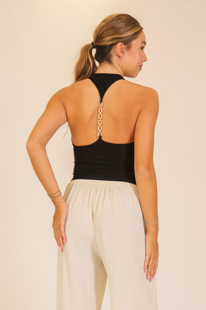 Chain Back Sleeveless Top