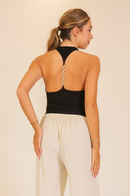 Chain Back Sleeveless Top