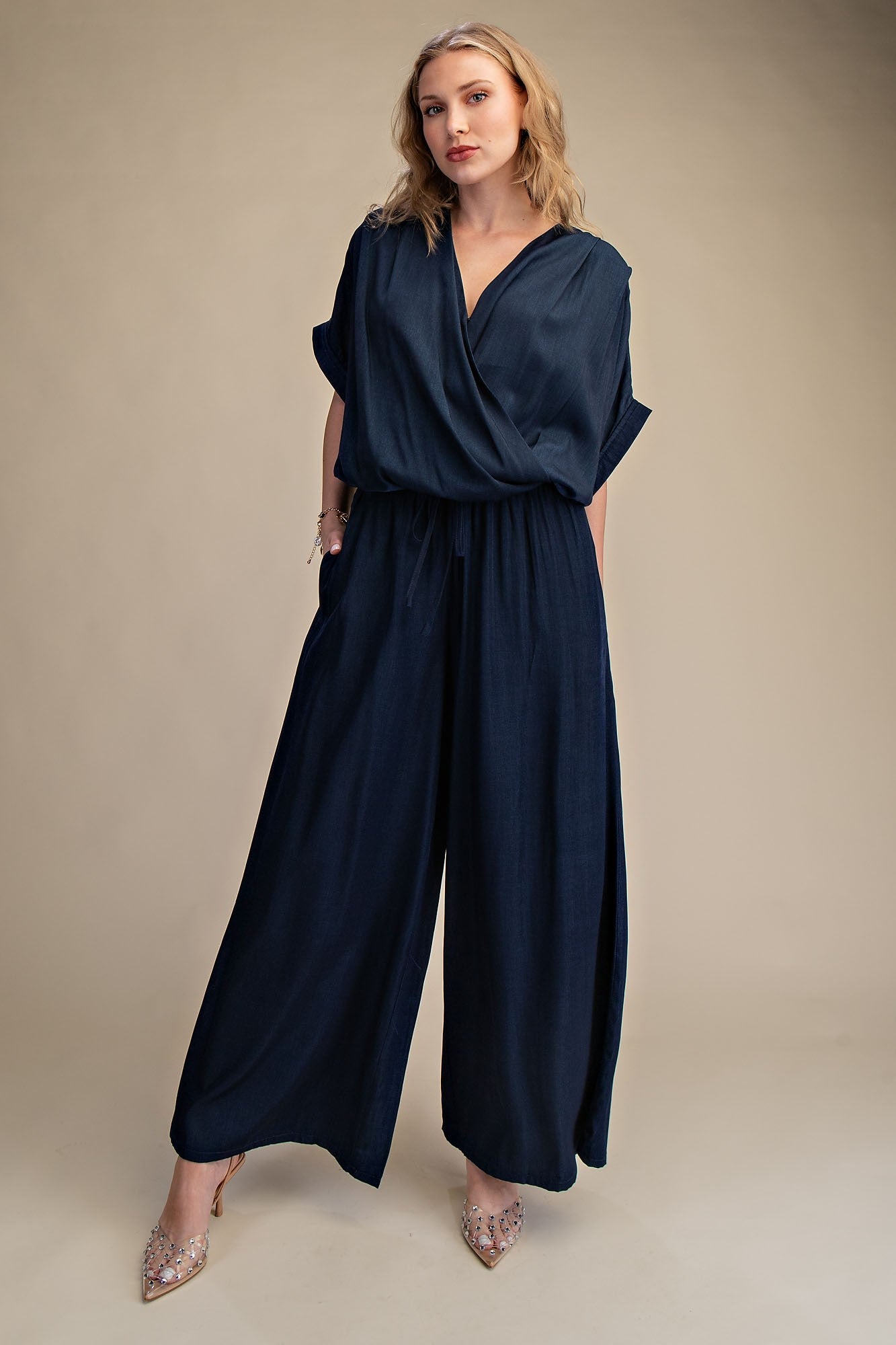 Surplice Dolman Sleeves Top