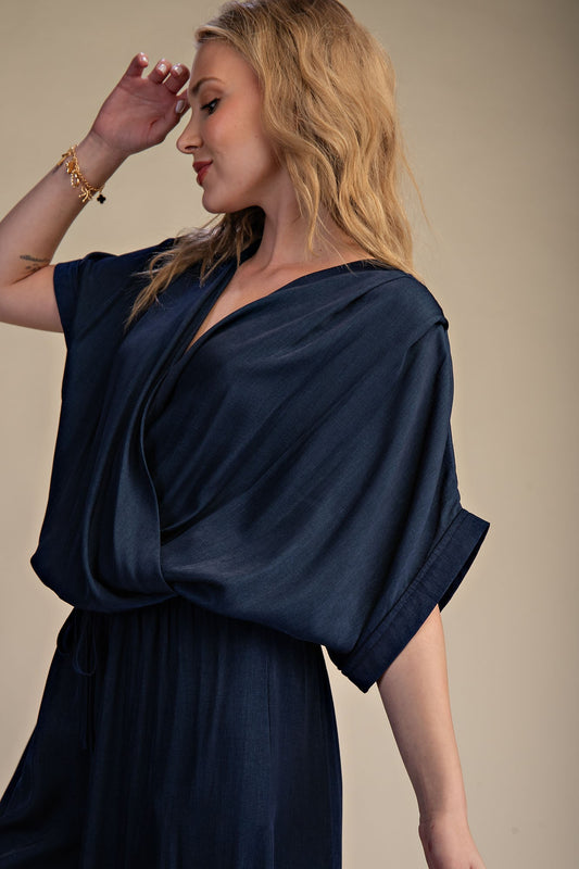 Surplice Dolman Sleeves Top