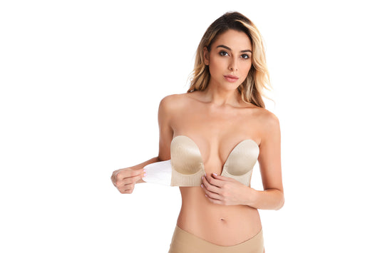 Backless Strapless U Plunge Adhesive Bra
