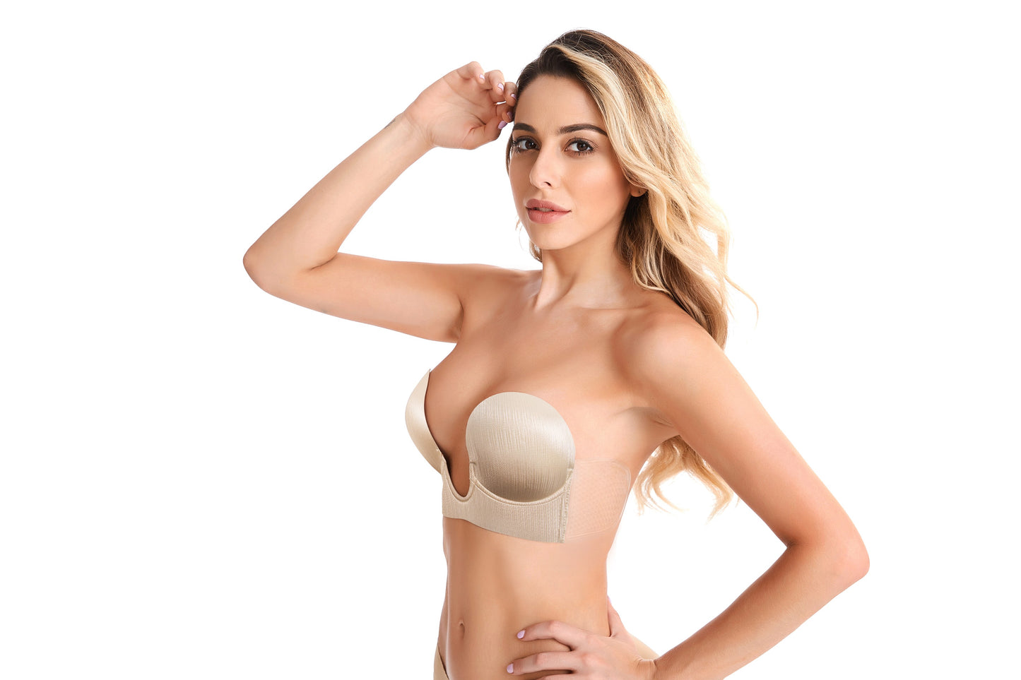 Backless Strapless U Plunge Adhesive Bra