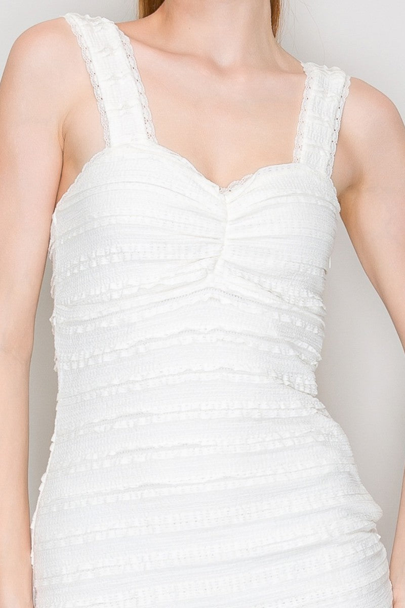 Sweetheart Ruffle Tiered Sleeveless Dress