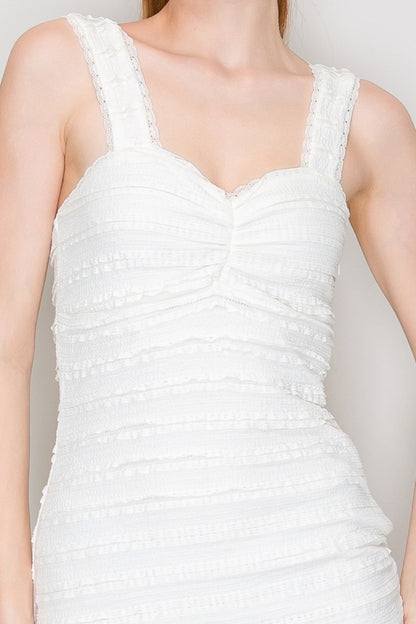 Sweetheart Ruffle Tiered Sleeveless Dress