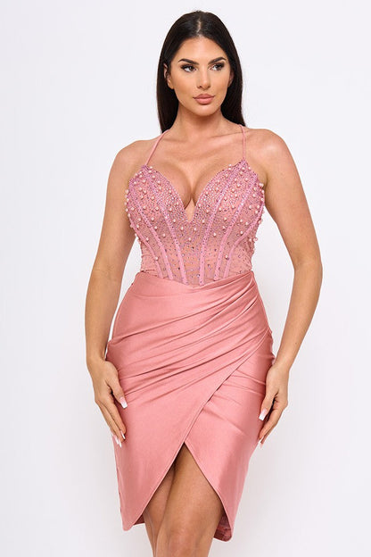 Pearl And Rhinestone Bead Dress