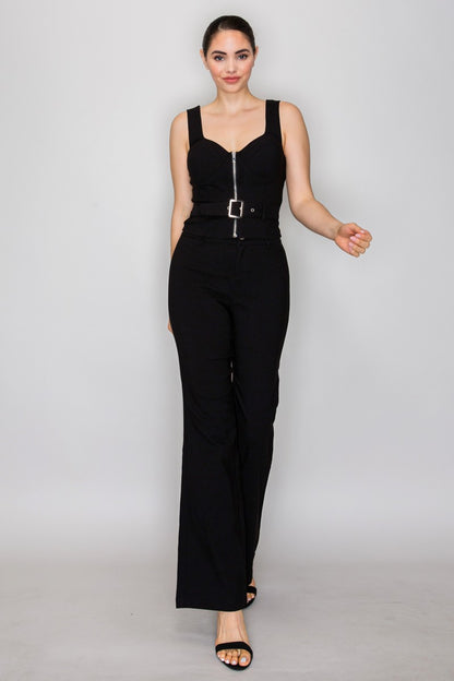 Stretch Flared Pants