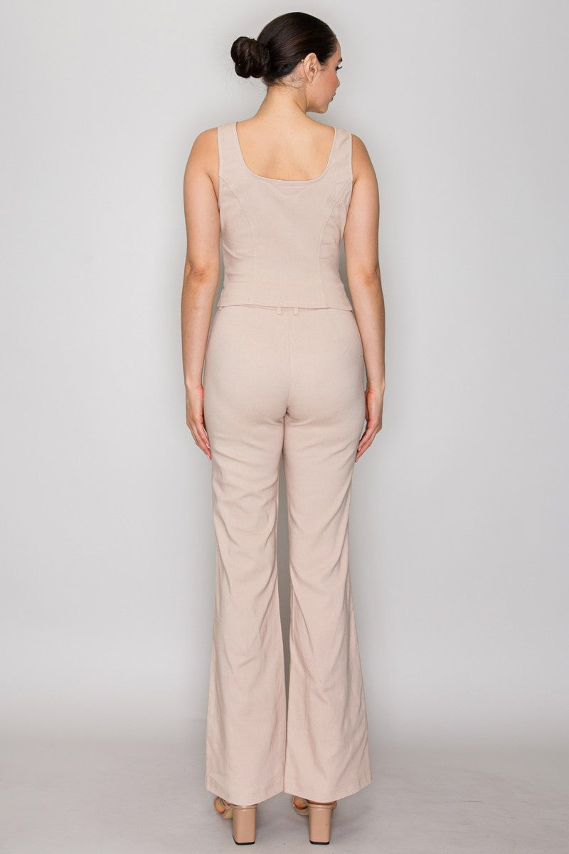 Stretch Flared Pants