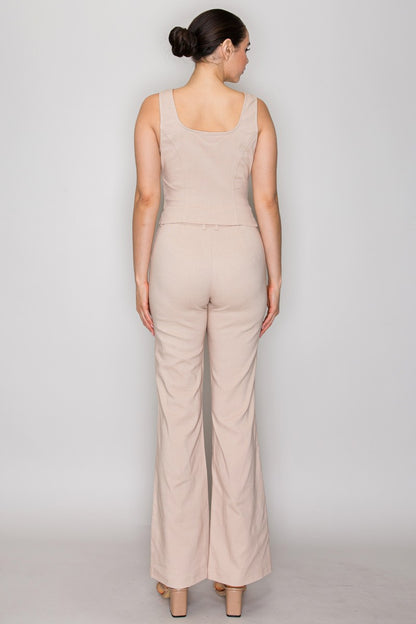 Stretch Flared Pants