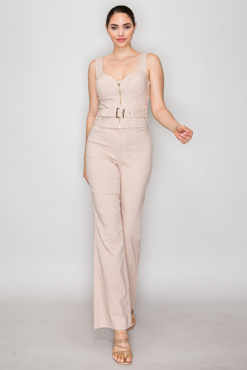 Stretch Flared Pants