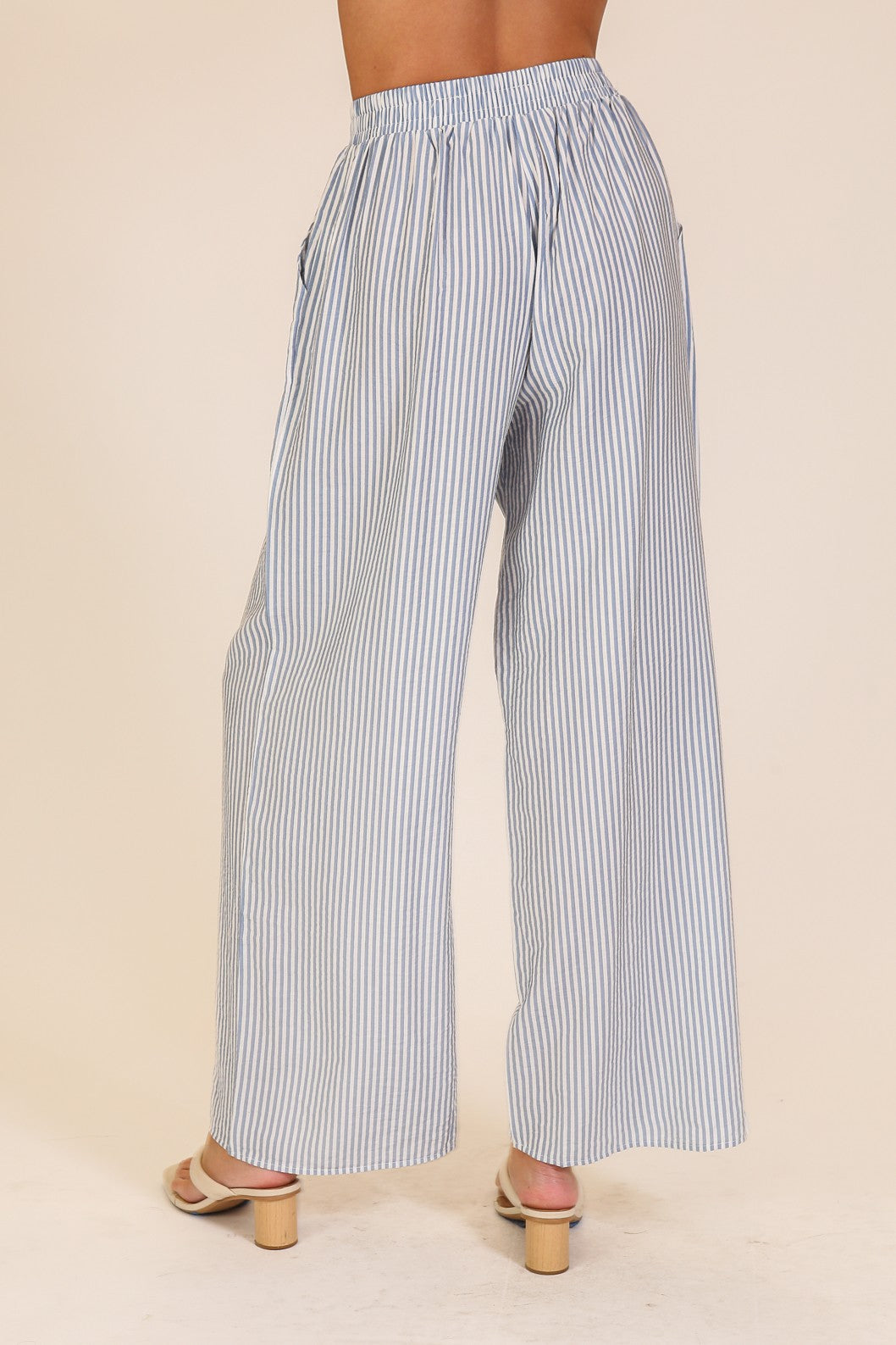 Striped Wide-leg Pants