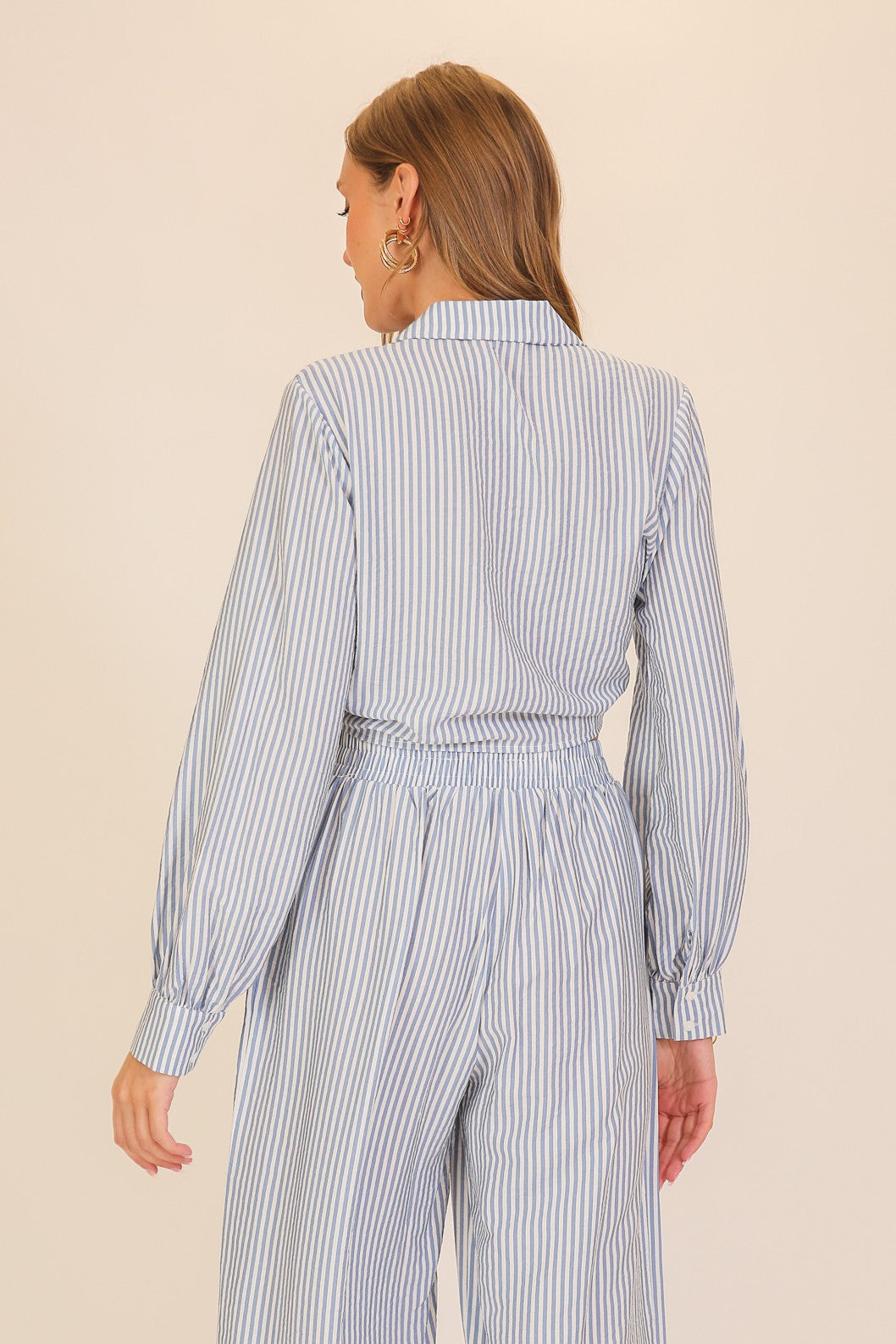 Striped Tie-front Top