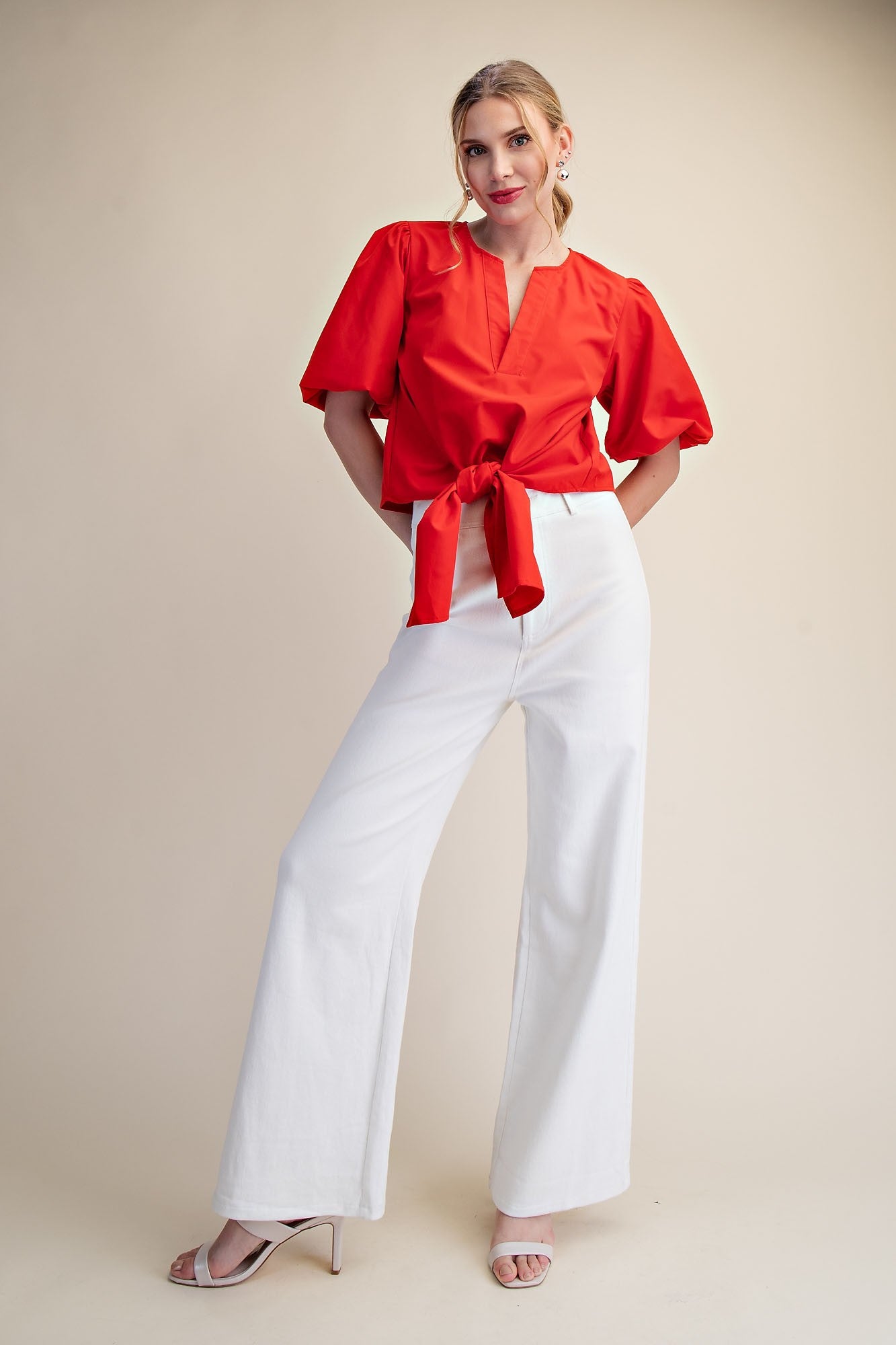 high waist wide leg pants